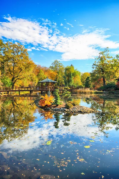 Wroclaw Polonia Ottobre 2019 Japanese Garden Trova Nelle Vicinanze Della — Foto Stock