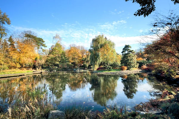 Wroclaw Poland October 2019 Japanese Garden Situated Vicinity Historical Pergola Royalty Free Stock Photos
