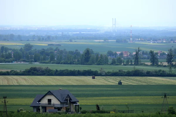 Wroclaw Poland May 2020 Panorama Wroclaw View Trzebnica Hills Right — стокове фото