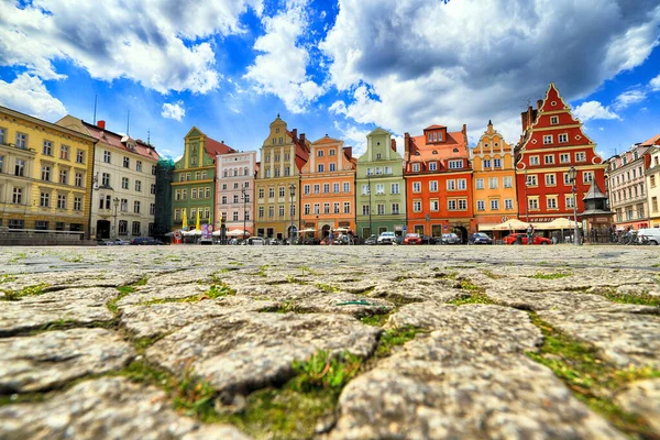 Wroclaw Poland 2020年6月23日 Wroclaw Old Town 塩の広場 ヨーロッパで最もカラフルな市場の広場の一つと都市 下シレジアの歴史的首都 ポーランド — ストック写真