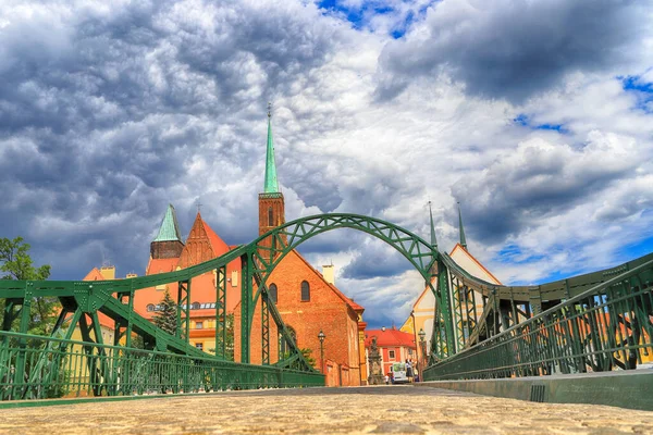 Wroclaw Poland June 2020 Wroclaw Old Town Cathedral Island Ostrow — Stock Photo, Image