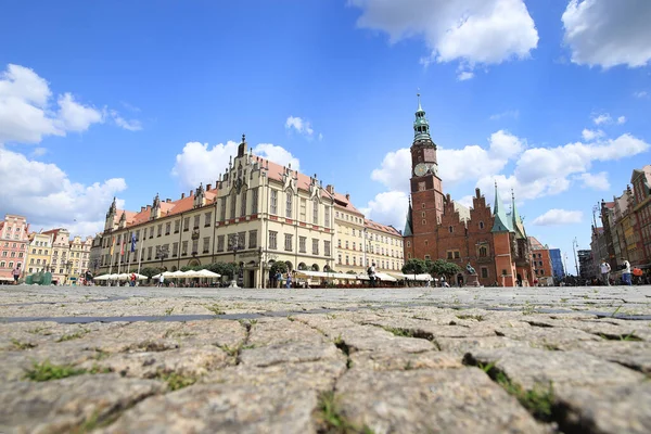 Wroclaw Poland 2020年6月23日 Wroclaw Old Town ヨーロッパで最もカラフルな市場の広場の一つと都市 下シレジアの歴史的首都 ポーランド ヨーロッパ — ストック写真