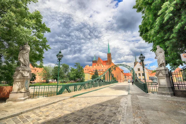 Wroclaw Poland June 2020 Wroclaw Old Town Cathedral Island Ostrow — Stock Photo, Image