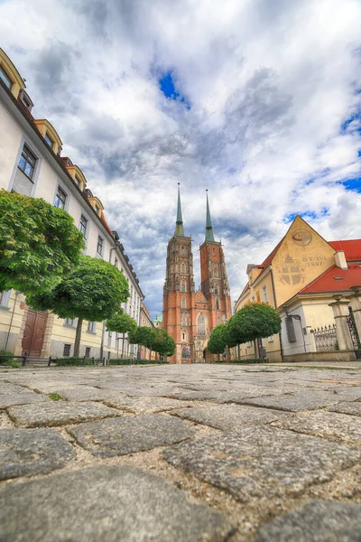 Wroclaw Poland June 2020 Wroclaw Old Town Cathedral Island Ostrow — Stock Photo, Image