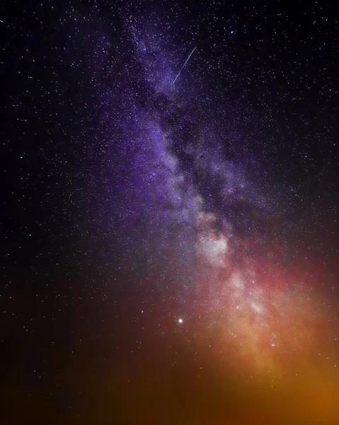 在珀西德之夜看到的银河 — 图库照片
