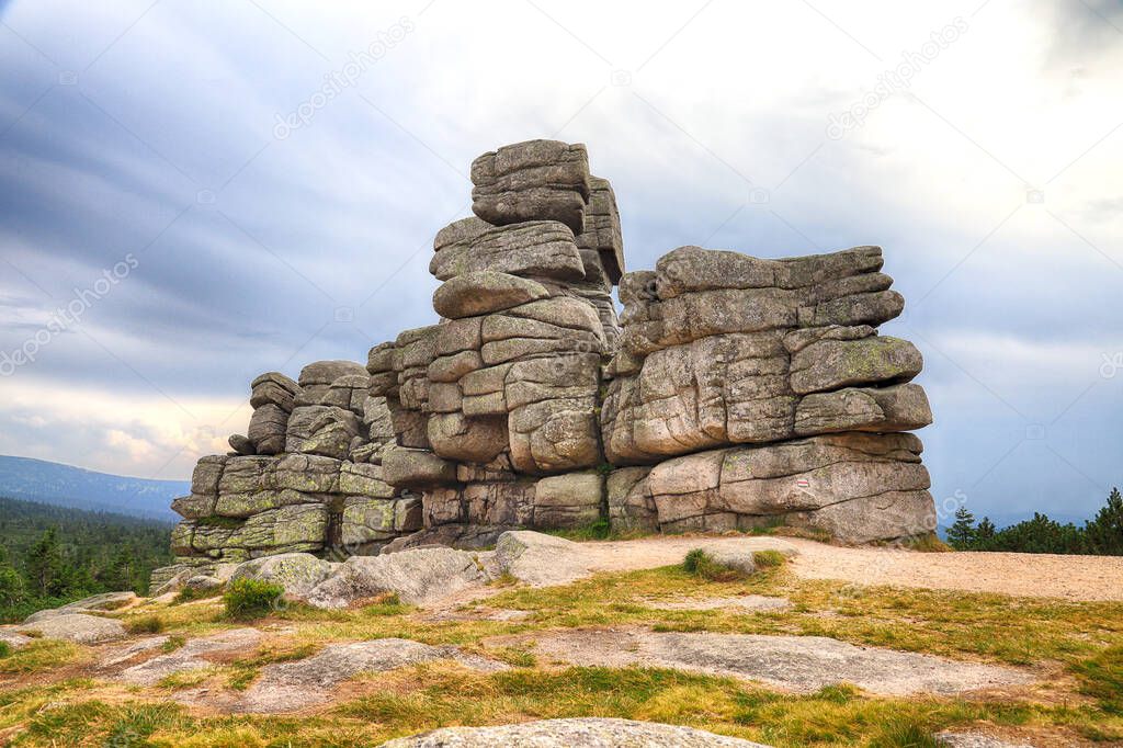 Trzy Swinki or Svinske kameny (in Polish and Czech) is a large granite rocks, on the border between Poland and the Czech Republic.