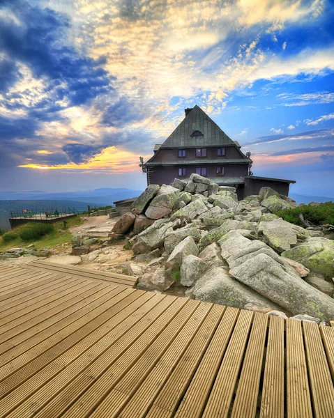 Szklarska Poreba Polen August 2020 Berghütte Szrenica 1362 Über Dem — Stockfoto