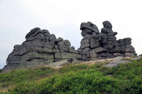 Trzy Swinki Svinske Kameny Polonais Tchèque Est Une Grande Roche — Photo