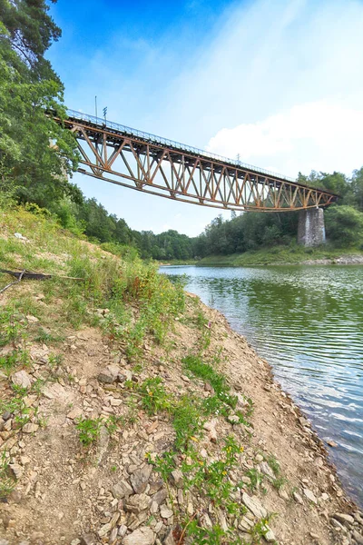 Pilchowice Polonia Agosto 2020 Puente Ferroviario Sobre Lago Pilchowice Que —  Fotos de Stock