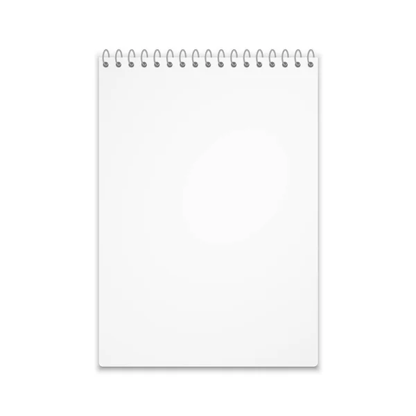 Verticale notebook mockup schaduw op transparante achtergrond met plaats voor uw afbeelding, tekst. Vector Eps10 — Stockvector