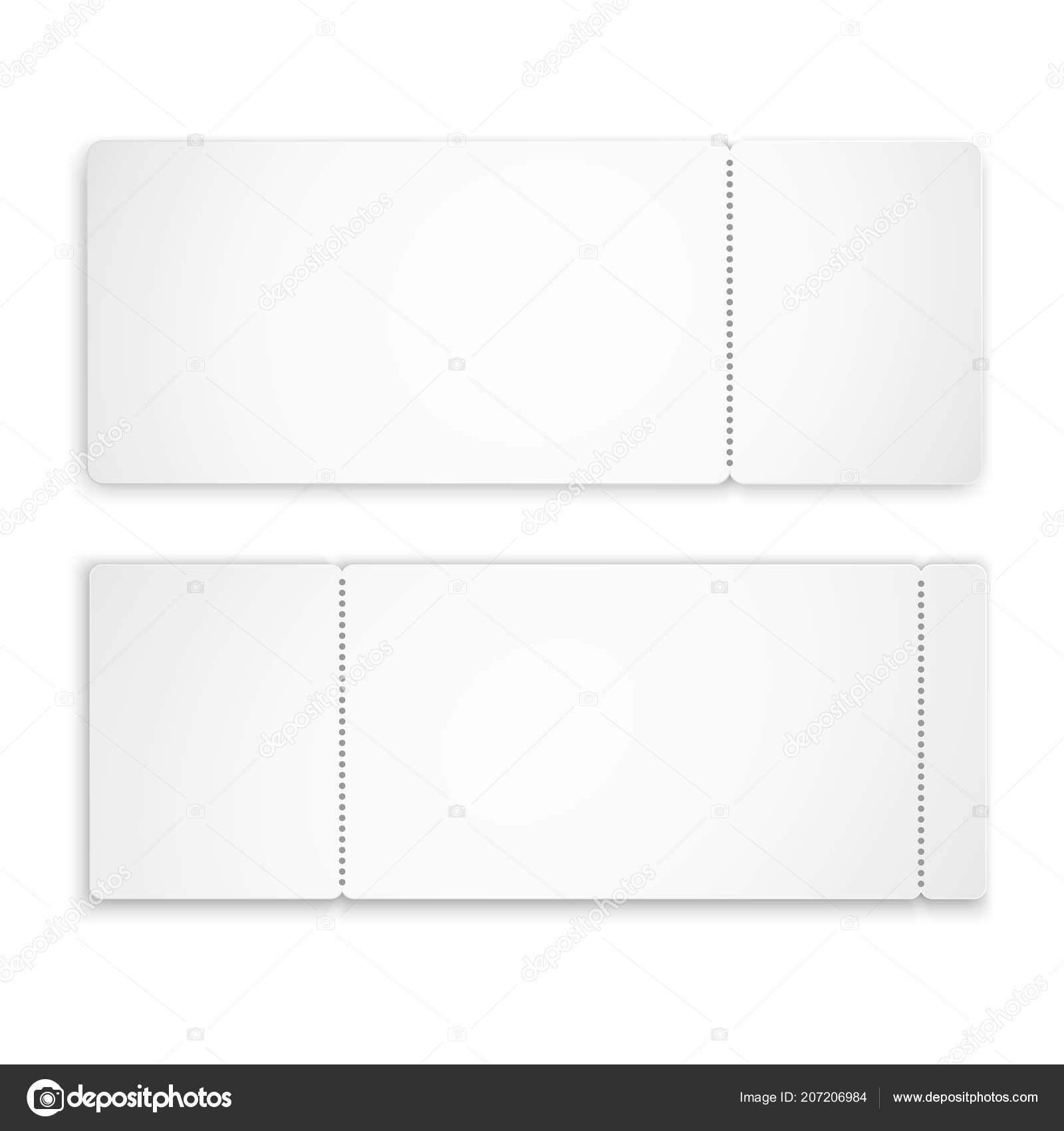 Download Set Of Blank Ticket Mockup Template Realistic White Paper Coupon Tickets Design Vector Eps 10 Stock Vector C Yenko1 207206984 PSD Mockup Templates