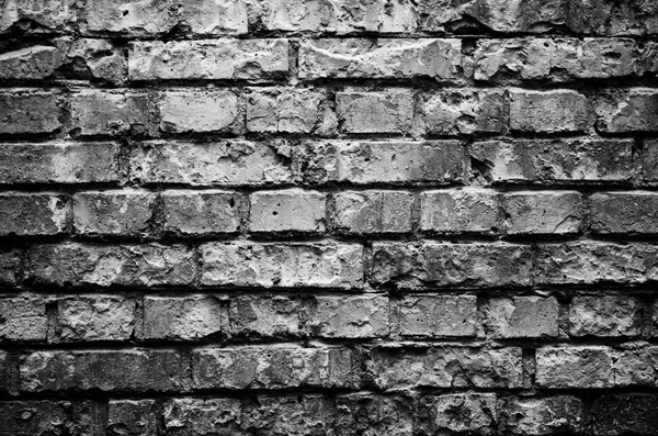 Old brick wall background. Black wallpaper Rough brick wall — Stock Photo, Image