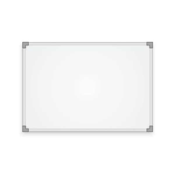 Leere Whiteboard isoliert auf weißem Hintergrund. Vektor-Attrappe. Folge 10. — Stockvektor