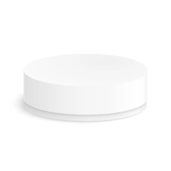 Κουτί στρογγυλό χαρτί για το σχέδιό σας σε ένα λευκό φόντο. Εικονογράφηση διάνυσμα — Διανυσματικό Αρχείο