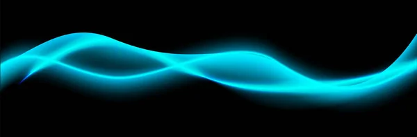 Dynamic particles sound wave with light effect on black background. Vector illustration
