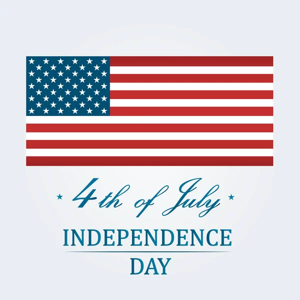 American Independence Day 4th of July. Typographic design. Vector illustration — Stock Vector