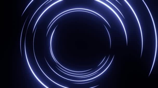 Mouvement cercles bleus fond abstrait. Fond abstrait de mouvement futuriste. Animation vidéo 4K — Video