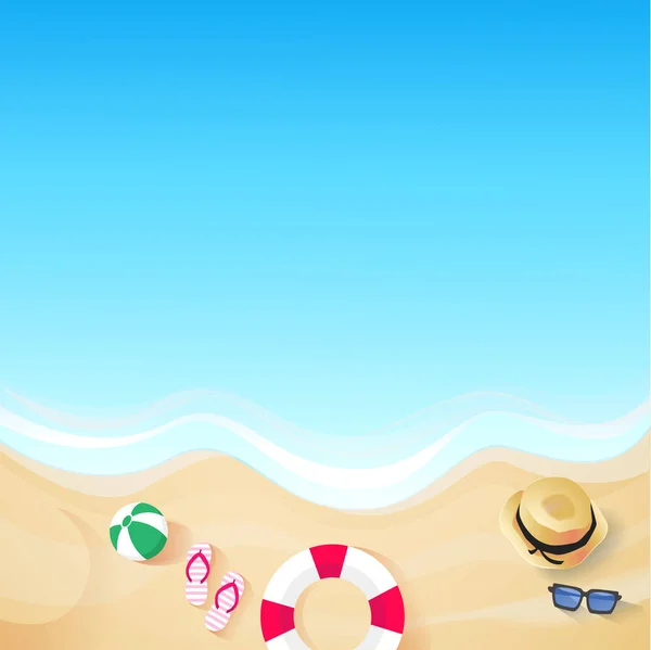 Viaja Este Verano Vacaciones Con Mar Hermosas Playas — Vector de stock