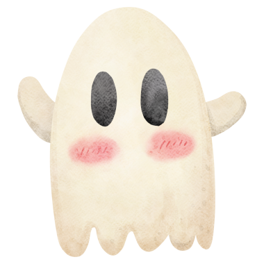 Tatlı bir hayaletin suluboya çizimi