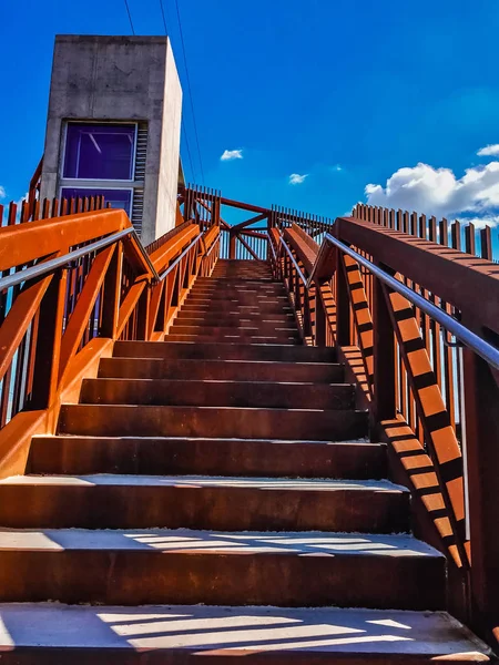 Escaleras Oxidadas Patio Industrial — Foto de Stock