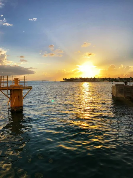 Sonnenuntergangsfeier Auf Dem Mallory Square Key West Florida — Stockfoto