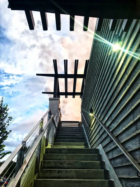 Mirando Las Escaleras Una Puesta Sol Carolina Del Sur —  Fotos de Stock