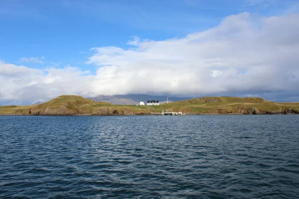 House Moss Roof Videy Viey Island Which Largest Island Kollafjrur — Stock Photo, Image