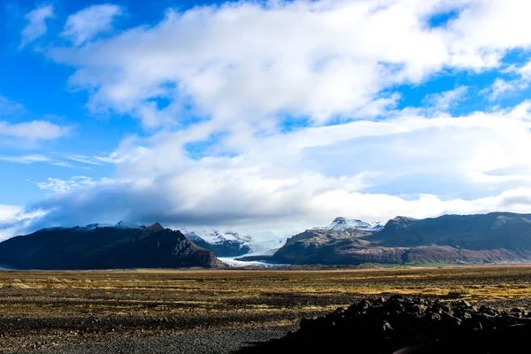 Skeidararsandur 冰川在冰岛秋天的一天 — 图库照片