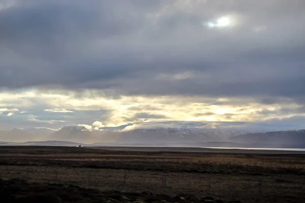 Mountain Lake Myvtan Iceland — Stock Photo, Image