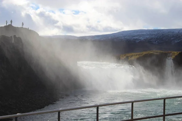 冰岛东北部的野花和瀑布 — 图库照片