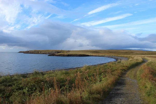 Estrecho Camino Isla Islandia — Foto de Stock