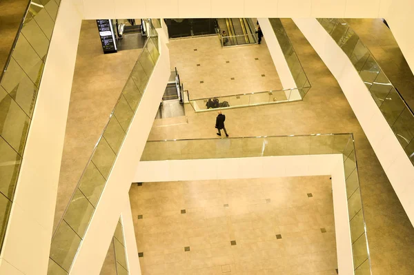 Andares Superiores Dentro Centro Comercial Galeria Cidade Minsk Bielorrússia Fevereiro — Fotografia de Stock