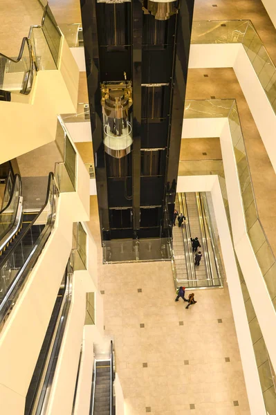 Andares Superiores Dentro Centro Comercial Galeria Cidade Minsk Bielorrússia Fevereiro — Fotografia de Stock