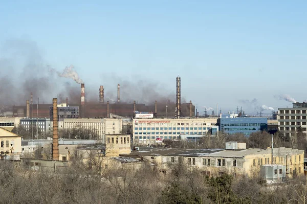 Vista Distrito Industrial Rússia Volgograd — Fotografia de Stock