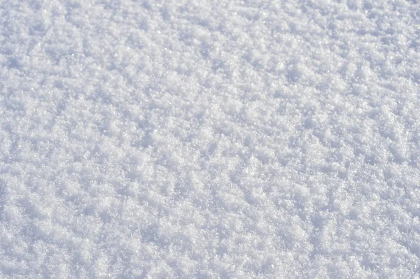 Neve Fresca Fofa Com Brilhos Luz Solar Suave — Fotografia de Stock