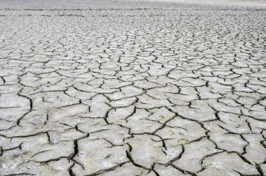 Kuru zeminde çatlaklar. Arka plan, doku, ekoloji