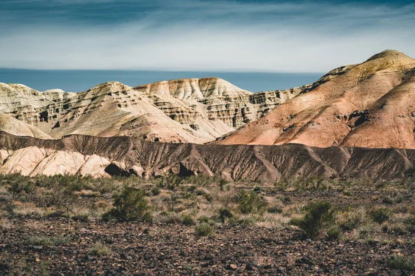 Takyr in Aktau white mountains in Altyn-Emel National Park, Kazakhstan — Stock Image Takyr in Aktau white mountains in Altyn-Emel National Park, Kazakhstan Stock Picture