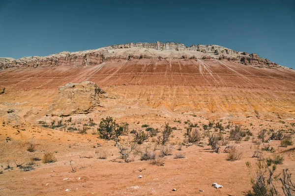 Takyr in Aktau white mountains in Altyn-Emel National Park, Kazakhstan — Stock Image Takyr in Aktau white mountains in Altyn-Emel National Park, Kazakhstan Stock Image