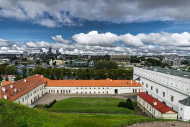 Tallin Estonya hava dron görüntü Toompea Hill View Dome Kilisesi, Tallinn, Estonya