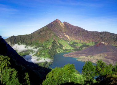 Volkan Krater Gölü Mount Rinjani Lombok Endonezya