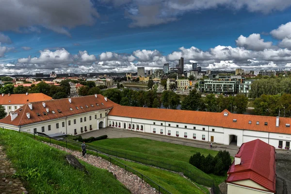 Tallin Estonia aerial drone image from Toompea hill with view from the Dome church, Tallinn, Estonia — Stock Photo, Image