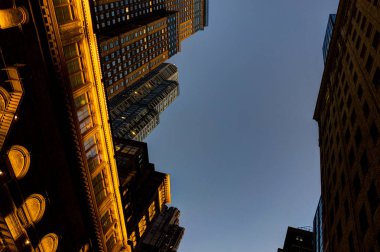 New York gökdelen manzarası görünümü Megacity Twilight