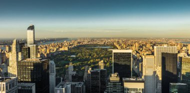 New York Skyline Manhatten Cityscape Central Park th üstünden