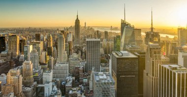 New York Skyline Manhatten Cityscape Empire State Binası