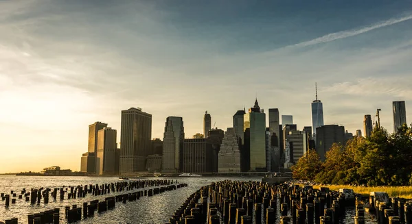 New York Skyline stadsgezicht Manhatten World Trade Center vrijheid — Stockfoto