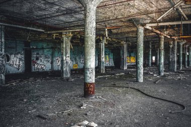 Terk edilmiş Fisher araba fabrikası Detroit Detroit, Michigan, Amerika Birleşik Devletleri - 18 Ekim 2018: görünümü. Fisher araba fabrikası birden çok şehir blokları ve önlemleri içinde sprawls 3.5 milyon metrekare
