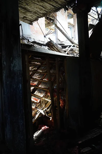 Detroit, Michigan, Estados Unidos - 18 de octubre de 2018: Vista de la abandonada Gray Iron Factory en Detroit. Detroit Gray Iron Foundry fue una de las varias empresas de fundición ubicadas a lo largo del frente del agua —  Fotos de Stock