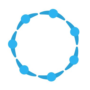 motive bir grup insan. logo, bir kişi işaret çemberi. yukarıdan görüntüleyin. Vektör grafikleri