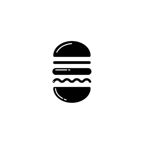 Hamburger Ikone isoliert auf weißem Hintergrund. Vektorgrafik, Symbol. — Stockvektor
