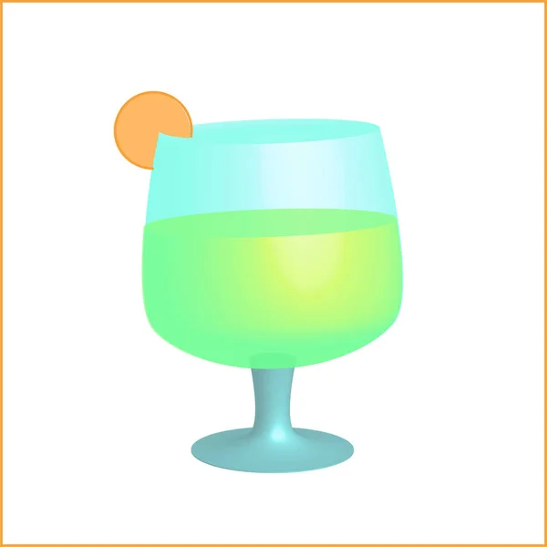 Alkoholischer Sommercocktail. mit Zitrusfrüchten. Vektor-Abbildung, Symbol — Stockvektor
